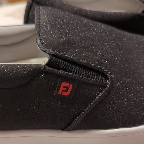 Women's FootJoy Black Slip-On Golf Shoes - Picture 5 of 10